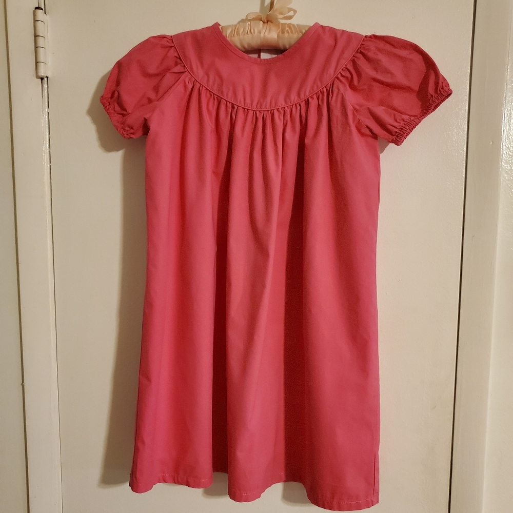 Classic Puffed Sleeve Cotton Dress - size 5
